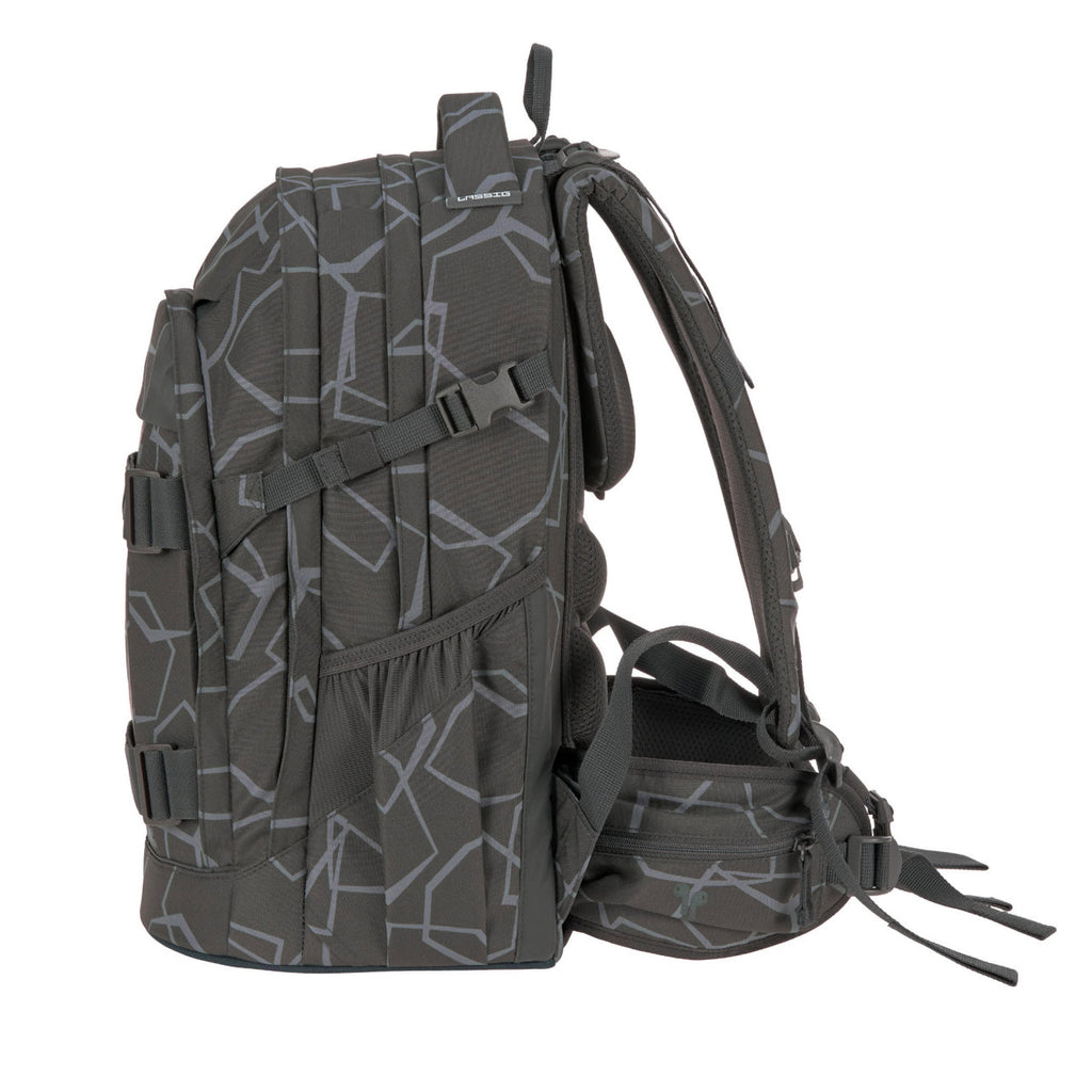 Lassig School Backpack Origin Bold - Edges grey