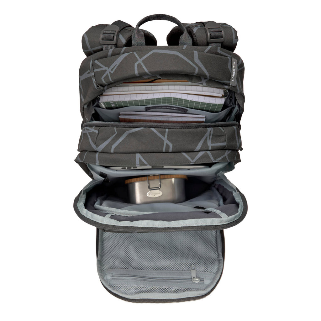 Lassig School Backpack Origin Bold - Edges grey