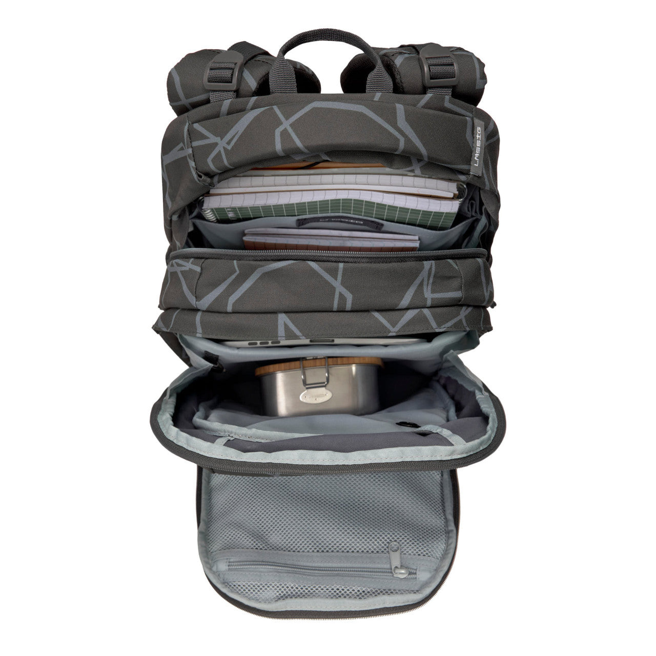 Lassig School Backpack Origin Bold - Edges grey