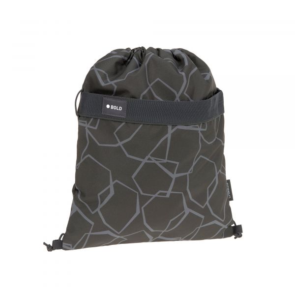 Lassig School String Bag Bold - Edges Grey