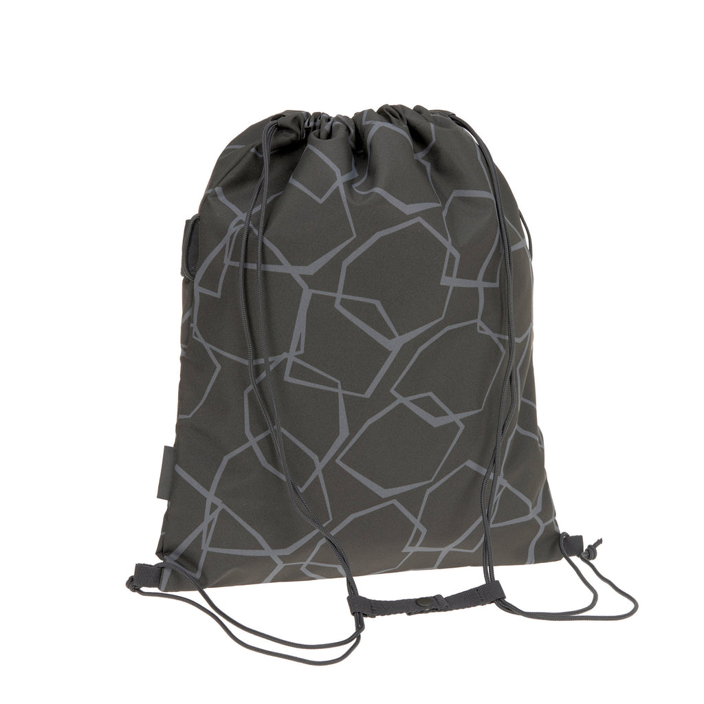 Lassig School String Bag Bold - Edges Grey