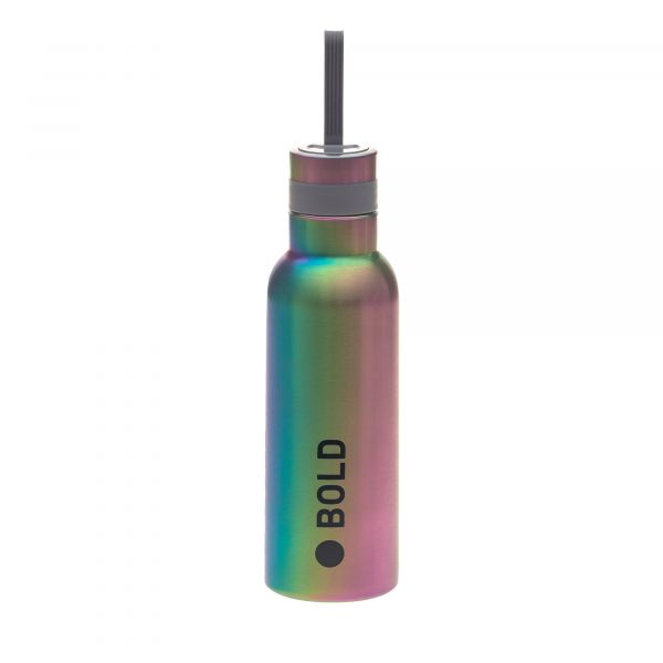 Lassig School Bottle Stainless Steel Bold rainbow - without straw