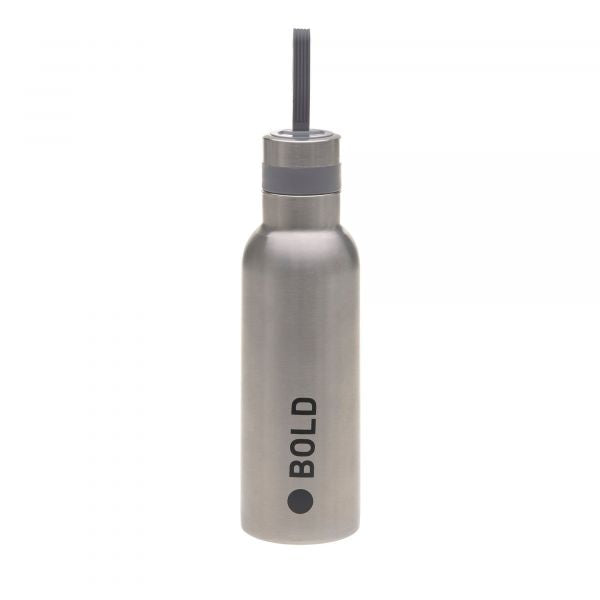 Lassig School Bottle Stainless Steel Bold Silver - without straw