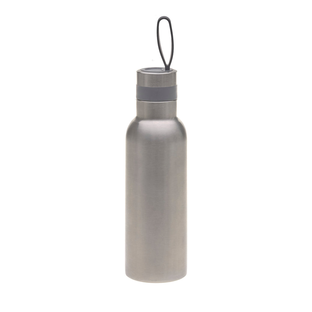 Lassig School Bottle Stainless Steel Bold Silver - without straw