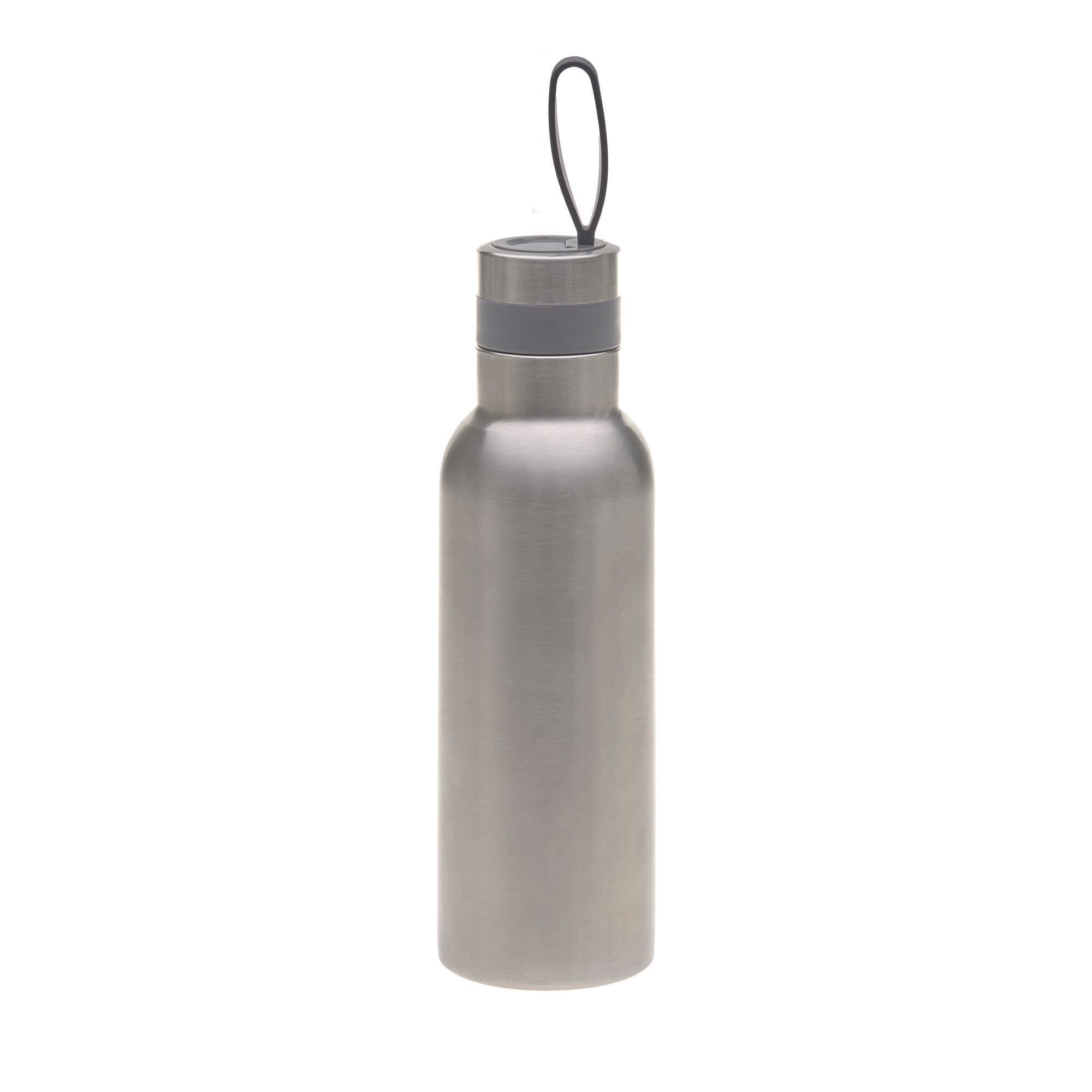 Lassig School Bottle Stainless Steel Bold Silver - without straw