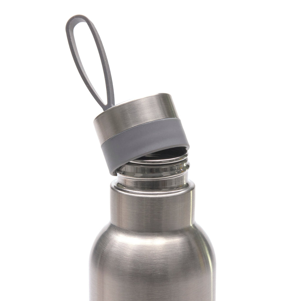 Lassig School Bottle Stainless Steel Bold Silver - without straw
