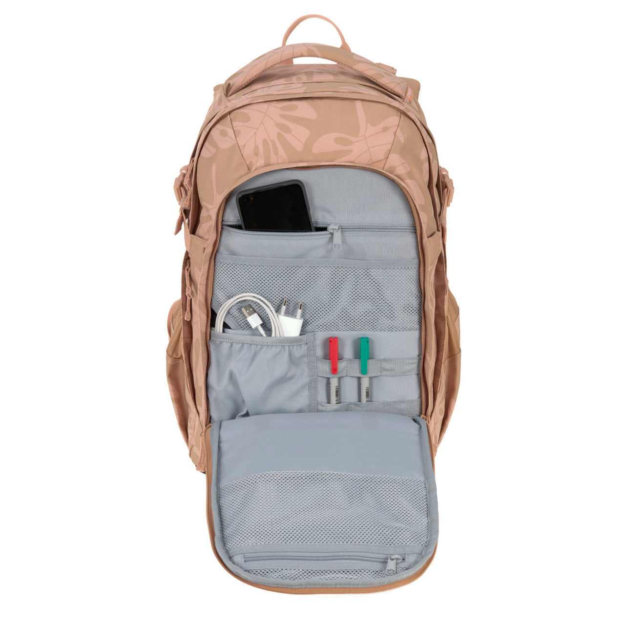 Lassig School Backpack Origin Bold - Leaves caramel