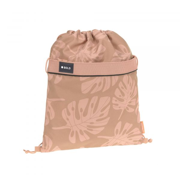 Lassig School String Bag Bold - Leaves caramel