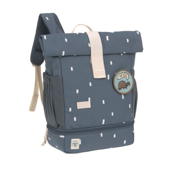 Lassig Mini Rolltop Backpack - Happy Prints midnight blue
