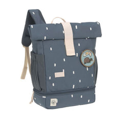 Lassig Mini Rolltop Backpack - Happy Prints midnight blue