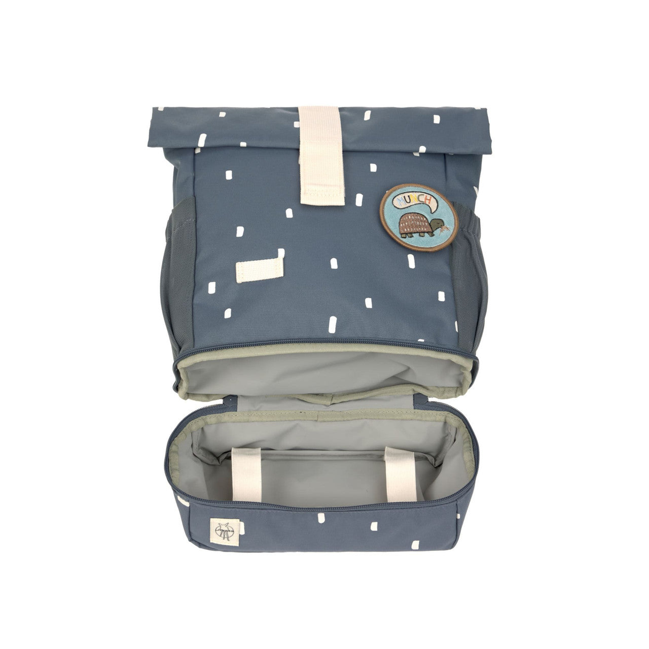 Lassig Mini Rolltop Backpack - Happy Prints midnight blue