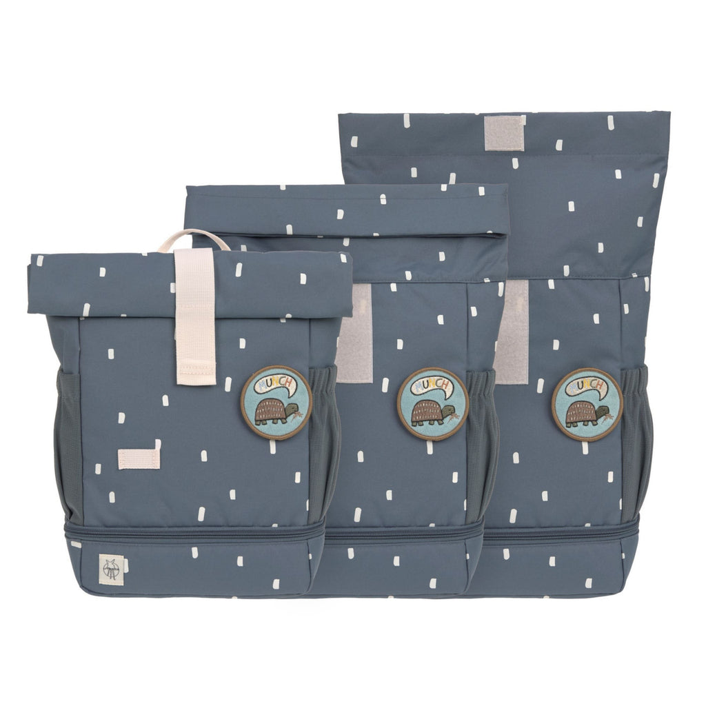 Lassig Mini Rolltop Backpack - Happy Prints midnight blue