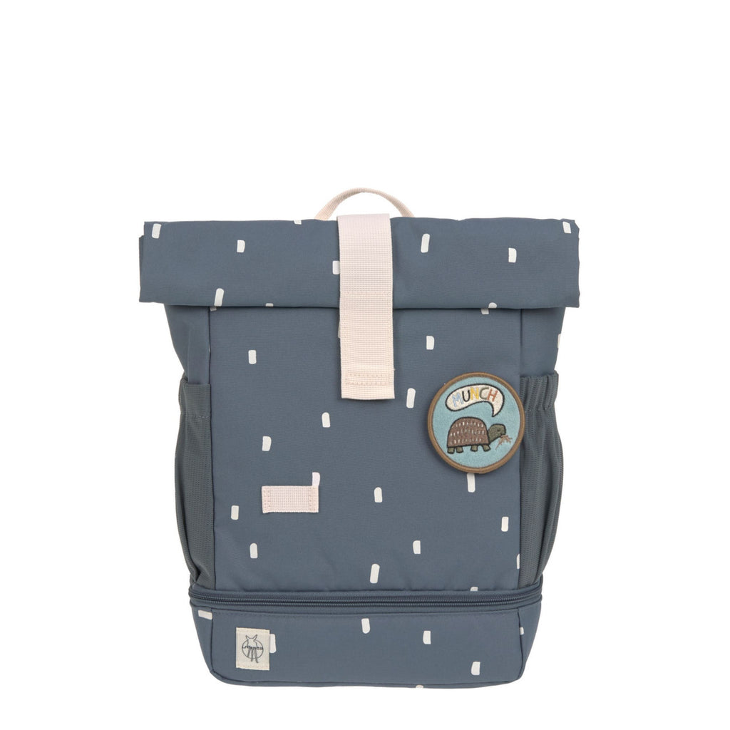 Lassig Mini Rolltop Backpack - Happy Prints midnight blue