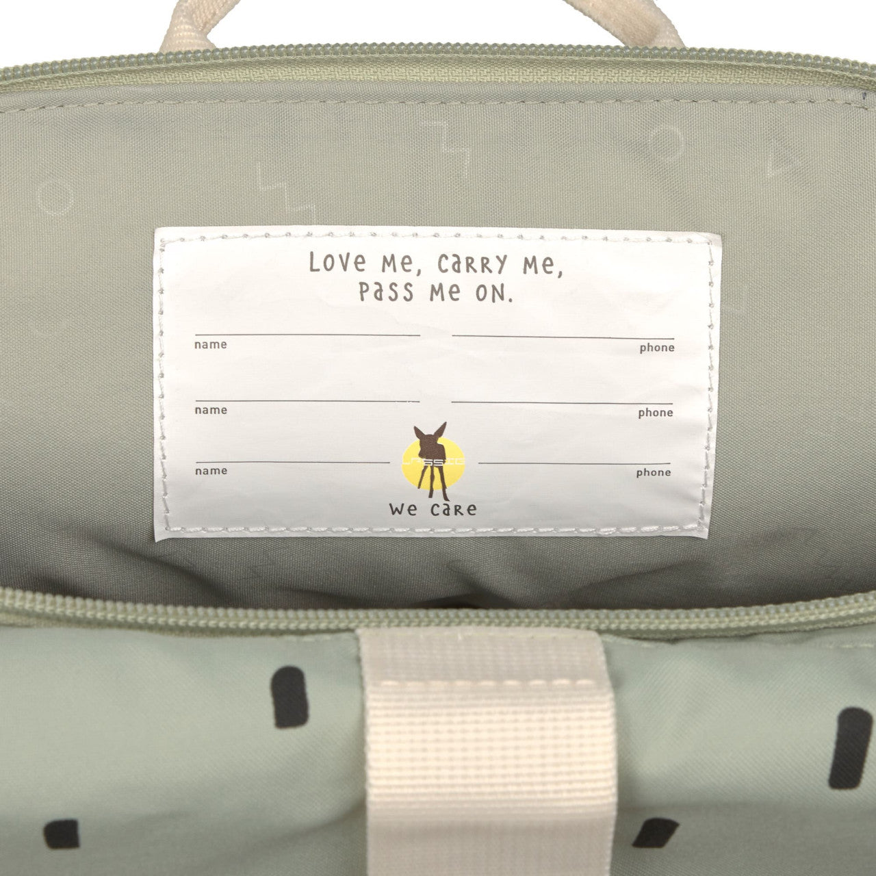 Lassig Mini Rolltop Backpack - Happy Prints light olive