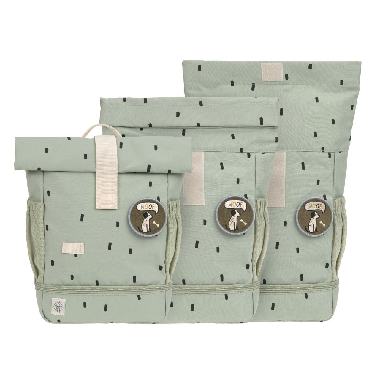 Lassig Mini Rolltop Backpack - Happy Prints light olive