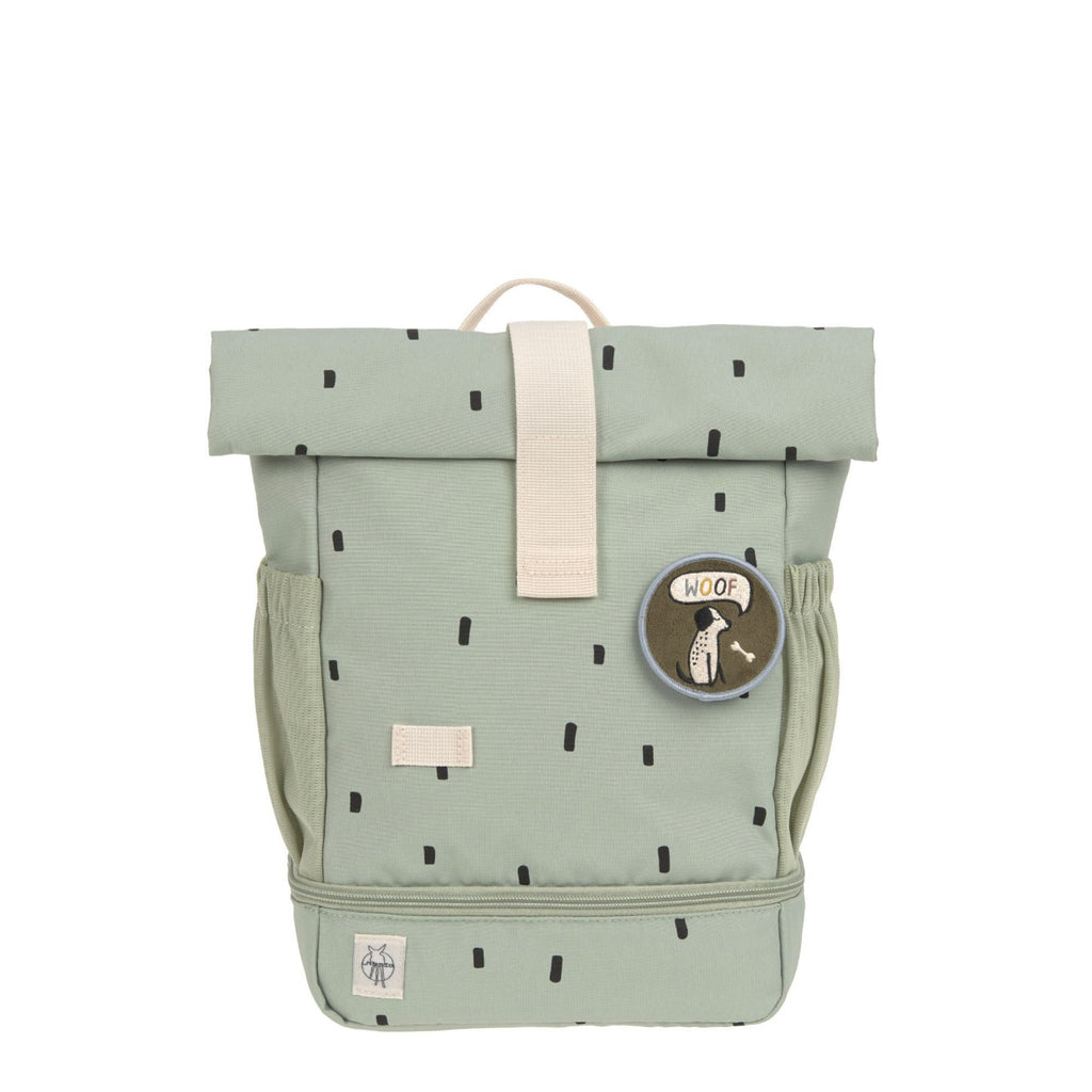 Lassig Mini Rolltop Backpack - Happy Prints light olive