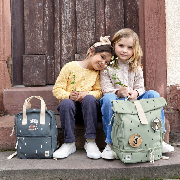Lassig Mini Rolltop Backpack - Happy Prints light olive