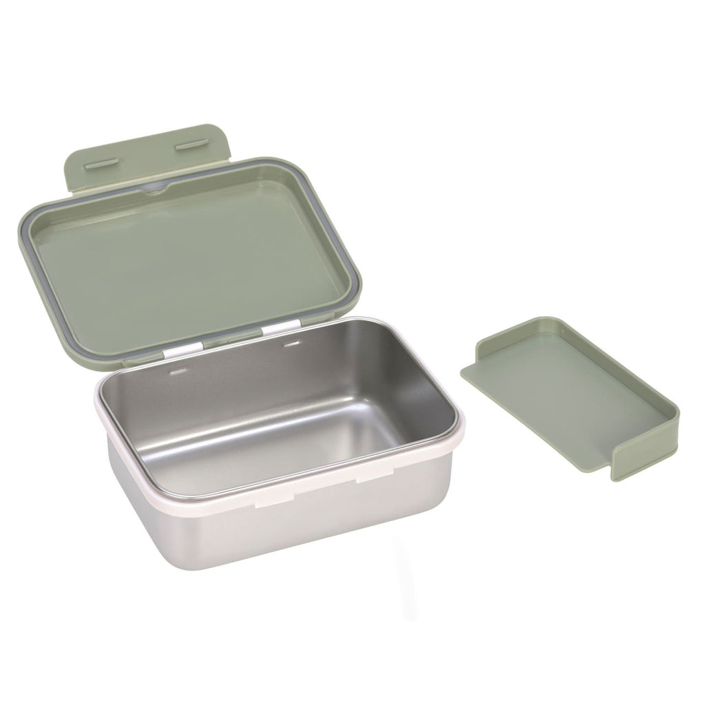 Lassig Lunchbox Stainless Steel Happy Prints light olive