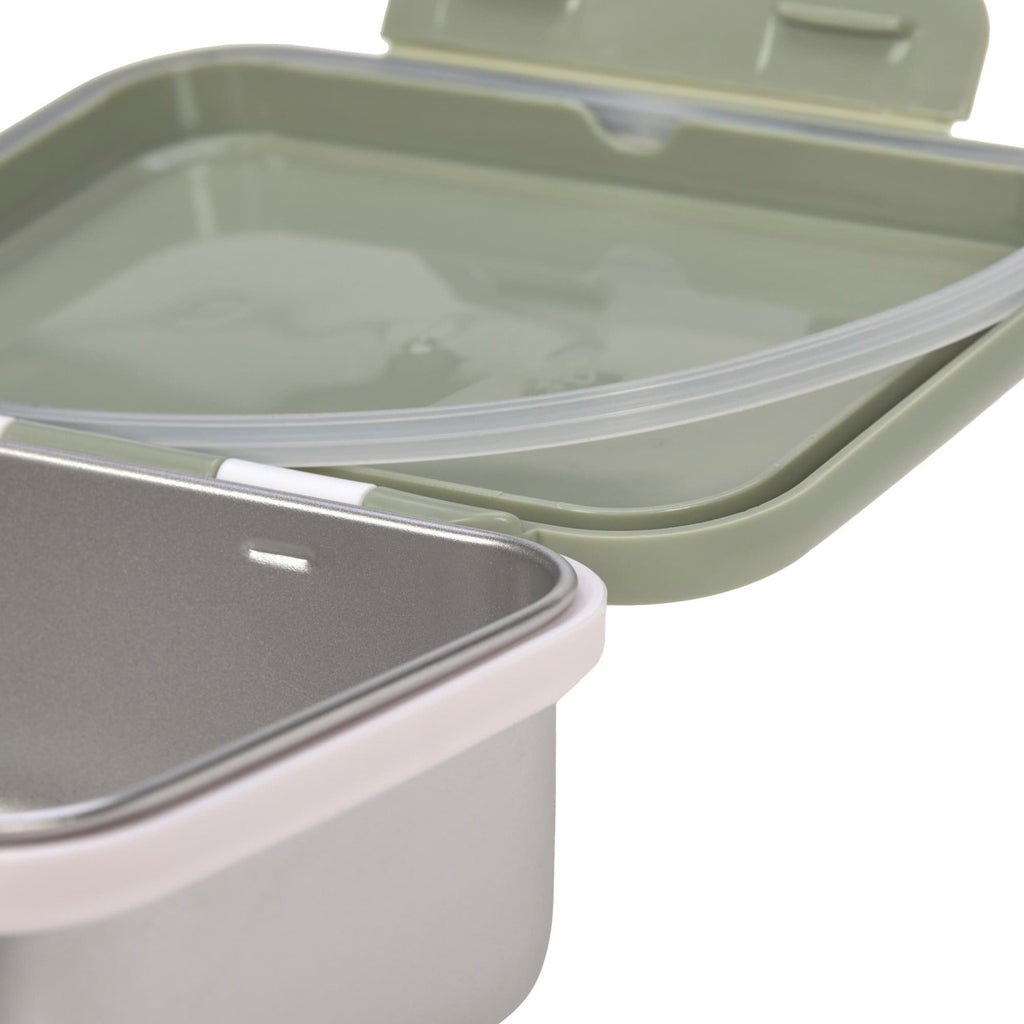 Lassig Lunchbox Stainless Steel Happy Prints light olive