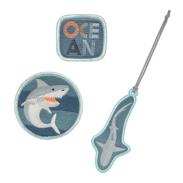 Lassig School Patches Set - Shark Ocean Edition