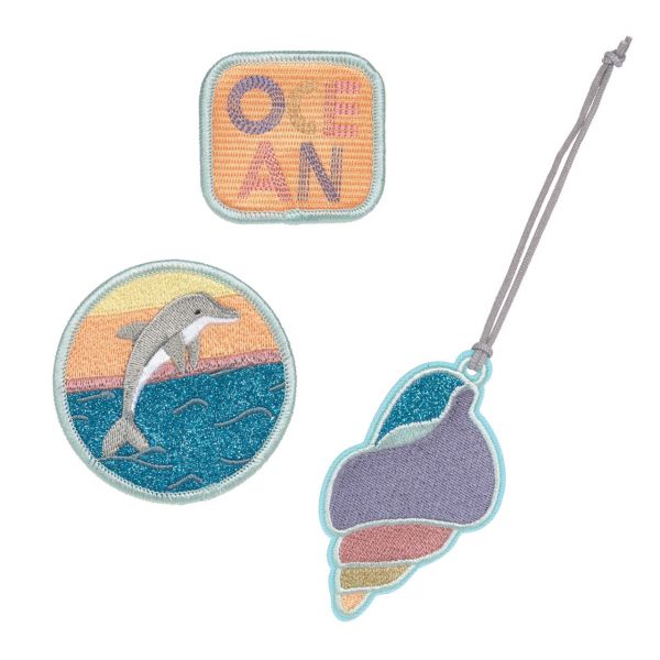 Lassig School Patches Set - Dolphin Ocean Edition