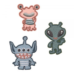 Lassig Textile Woven Sticker Stick on - Monster