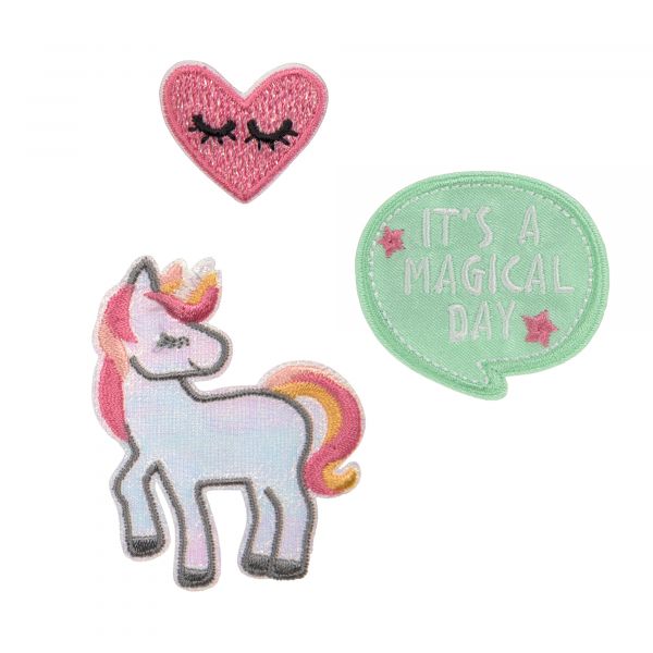 Lassig Textile Woven Sticker Stick on - Unicorn