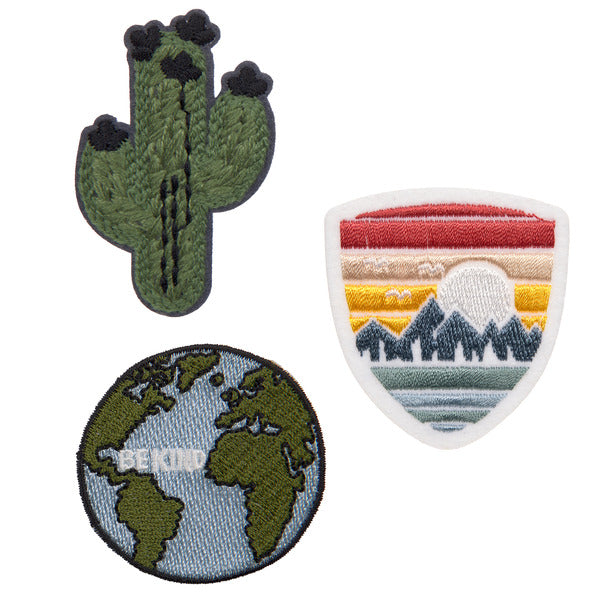 Lassig Textile Woven Sticker Stick on - Worldwide