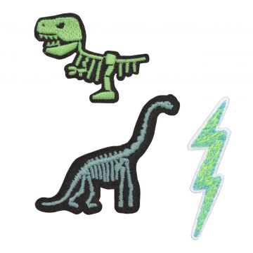 Lassig Textile Woven Sticker Stick on - Dino