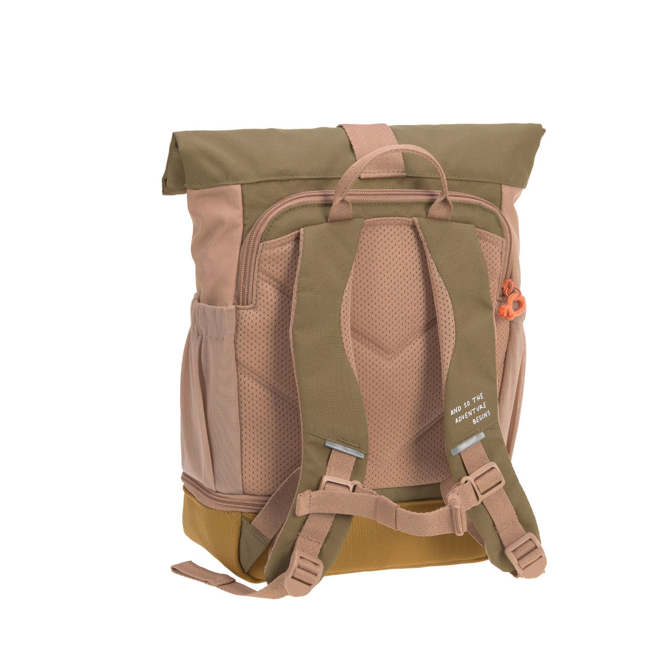 Lassig Mini Rolltop Backpack - Nature hazelnut - Pink