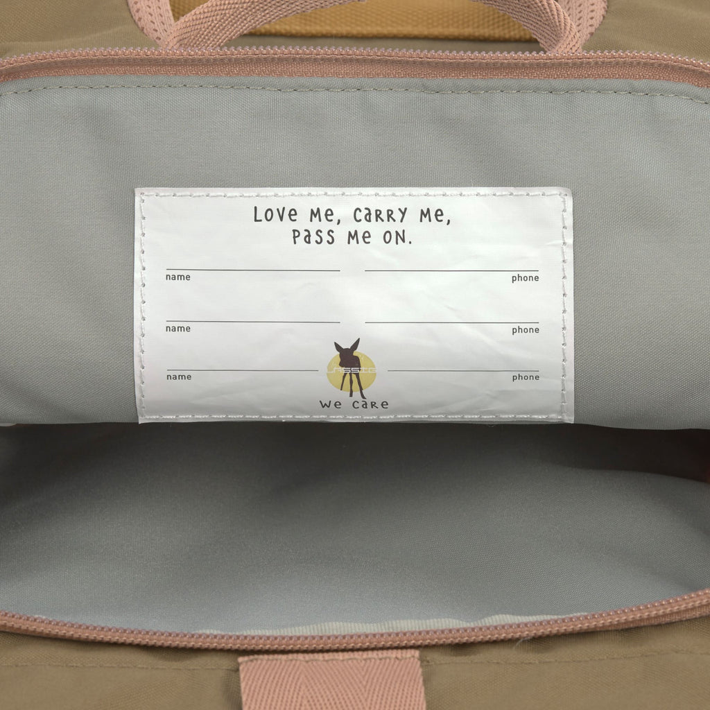 Lassig Mini Rolltop Backpack - Nature hazelnut - Pink