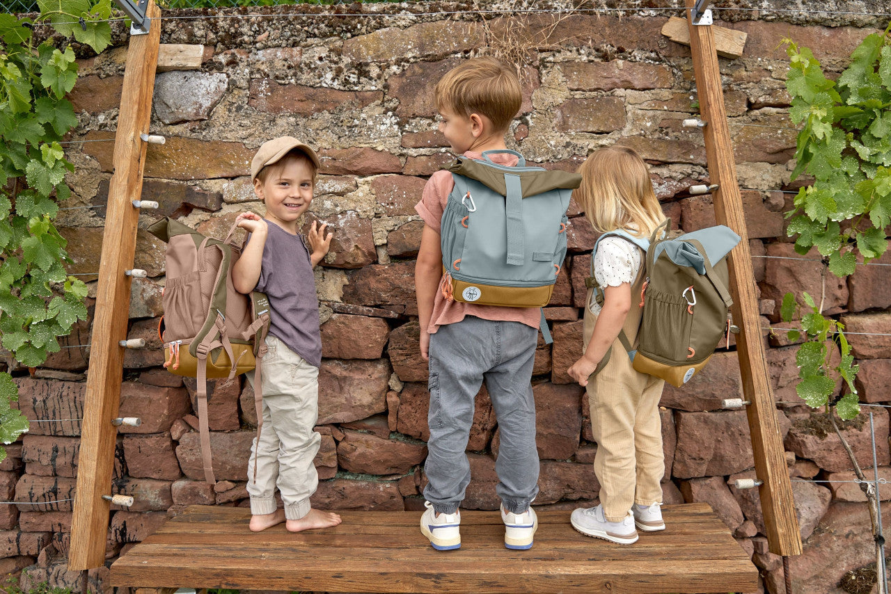 Lassig Mini Rolltop Backpack - Nature hazelnut - Pink