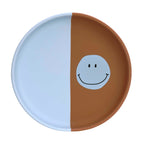 Lassig Silicone Plate - Smile Sky Blue