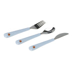 Lassig Cutlery with Silicone Handle 3 pcs - Smile Sky Blue