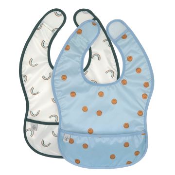 Lassig Lightweight Bib 2 pcs - Smile Sky Blue
