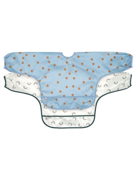 Lassig Long Sleeve Bib 2 pcs - Smile Sky Blue