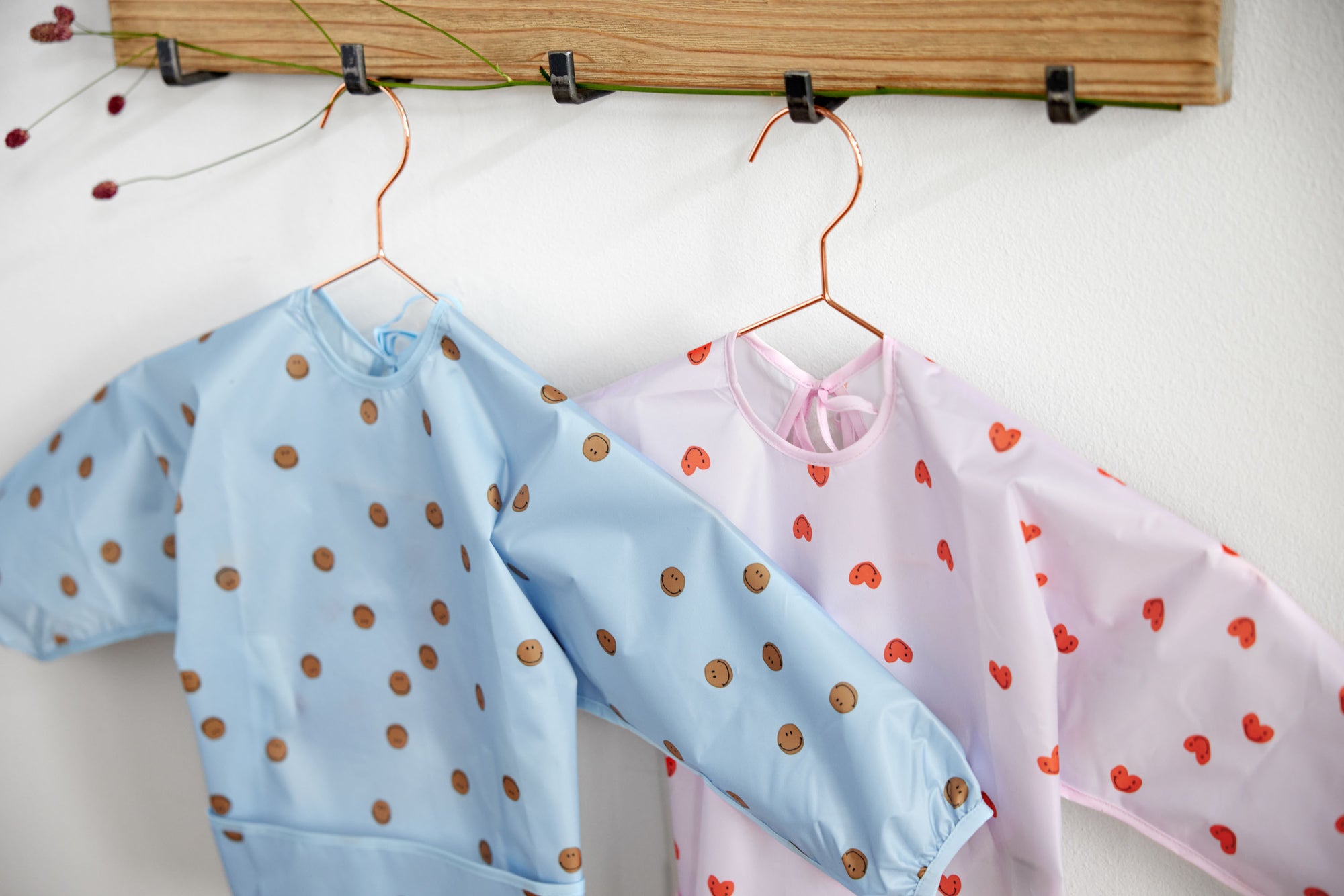 Lassig Long Sleeve Bib 2 pcs - Smile Sky Blue