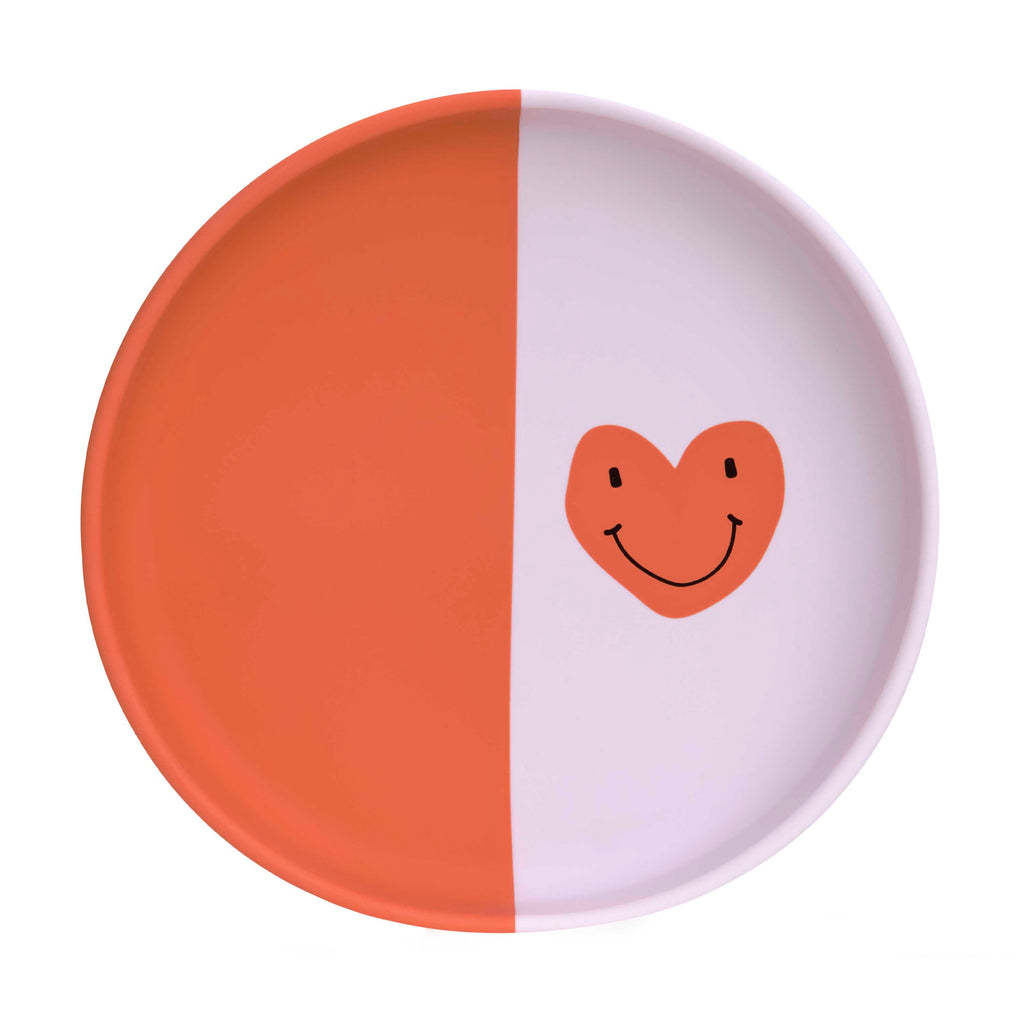 Lassig Silicone Plate - Heart lavender