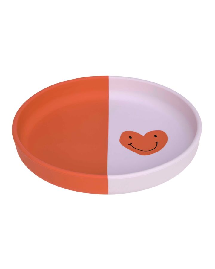 Lassig Silicone Plate - Heart lavender