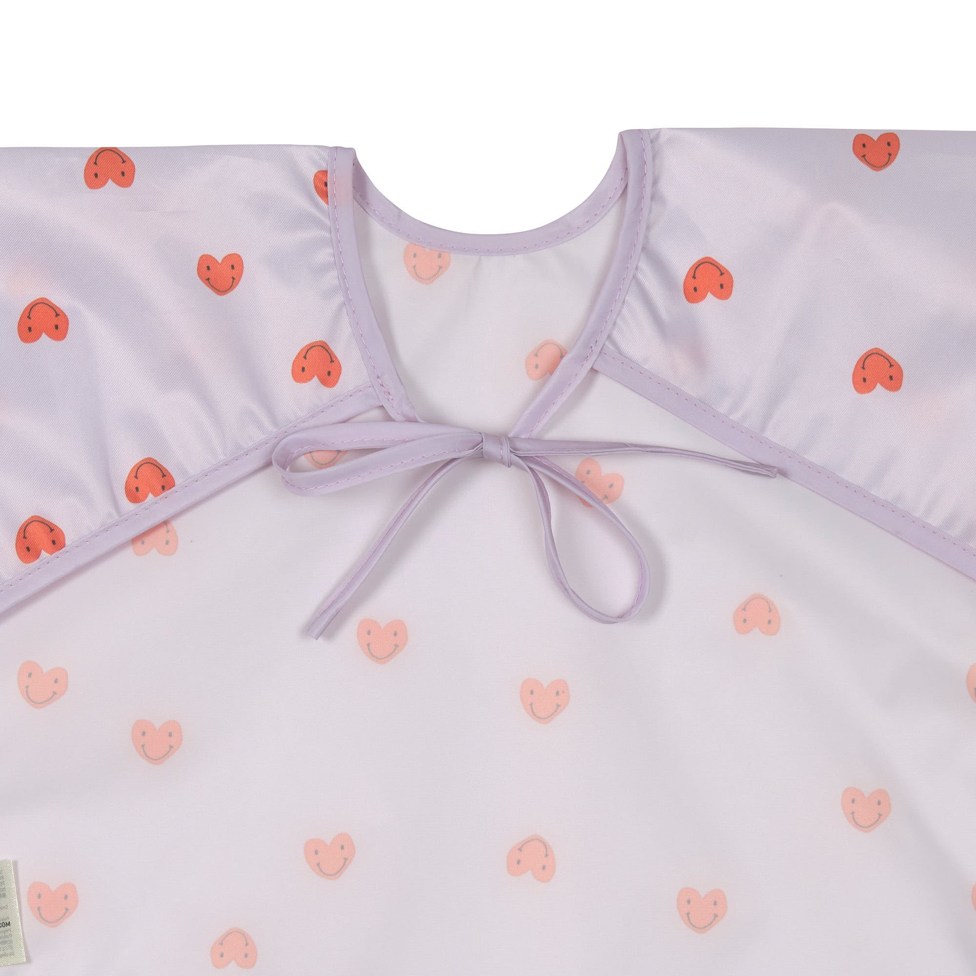 Lassig Long Sleeve Bib 2 pcs - Heart lavender