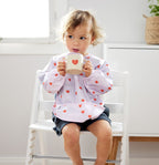 Lassig Long Sleeve Bib 2 pcs - Heart lavender