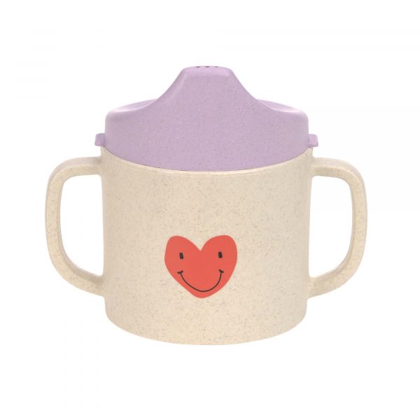 Lassig Sippy Cup PP/Cellulose Happy Rascals Heart lavender