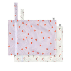 Lassig Wet Bag - 2 pcs - Heart lavender