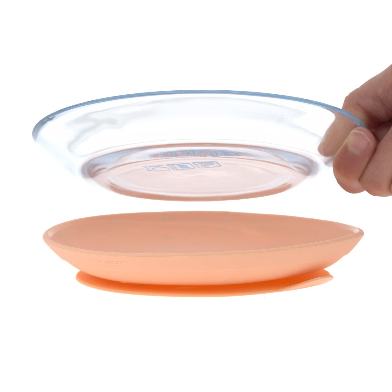Lassig Dish Set Glass/Silicone - apricot