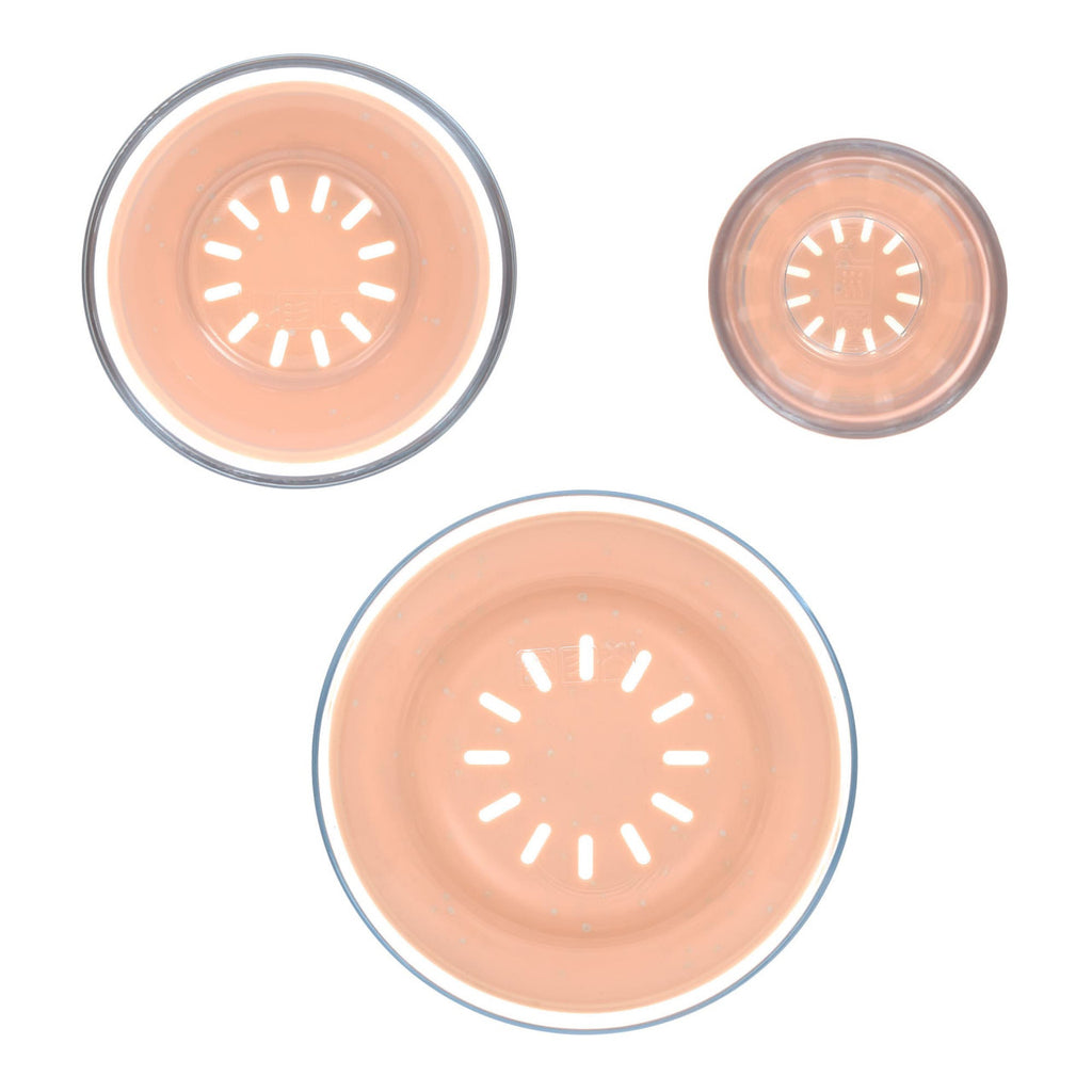 Lassig Dish Set Glass/Silicone - apricot