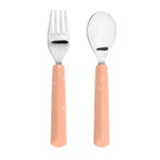 Lassig Cutlery with Silicone Handle- apricot