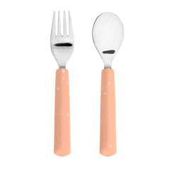 Lassig Cutlery with Silicone Handle- apricot