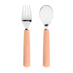 Lassig Cutlery with Silicone Handle- apricot