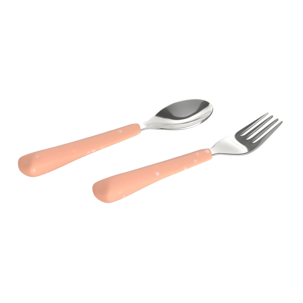 Lassig Cutlery with Silicone Handle- apricot