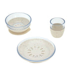 Lassig Dish Set Glass/Silicone - nature